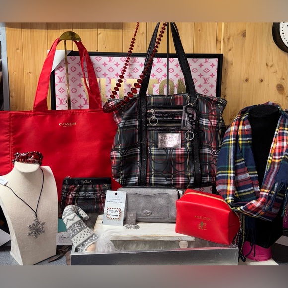 Coach Handbags - Coach poppy glam tartan bundle!